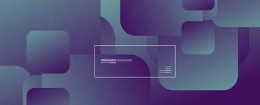 Kare şekiller geometrik soyut arkaplan. Üç boyutlu gölge efektleri ve sıvı eğimleri. Modern çakışma biçimleri