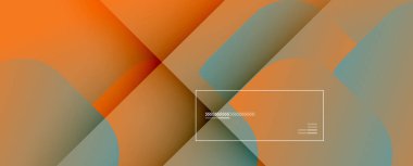 Kare şekiller geometrik soyut arkaplan. Üç boyutlu gölge efektleri ve sıvı eğimleri. Modern çakışma biçimleri