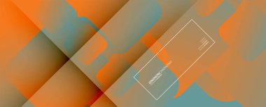 Kare şekiller geometrik soyut arkaplan. Üç boyutlu gölge efektleri ve sıvı eğimleri. Modern çakışma biçimleri