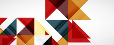 Geometrik soyut arkaplan. Tekno renk üçgen şekilleri. Kapaklar, afişler, el ilanları ve posterler ve diğer tasarımlar için vektör illüstrasyonu