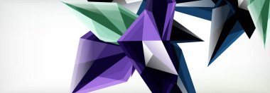 Vektör 3d üçgenler ve piramitler iş veya teknoloji sunumları, İnternet posterleri veya web broşürü kapakları için soyut arkaplan