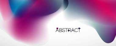 Akışkan renk gradyanı soyut arkaplan, modaya uygun renkli duvar kağıdı. Pankartlar, broşürler, posterler, afişler ve kapaklar için vektör ilüstrasyonu