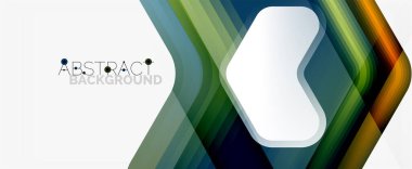 Vektör 3d ok geometrik bileşimi, iş veya teknoloji sunumu için soyut arkaplan, İnternet posteri veya web broşürü kapağı, duvar kağıdı