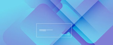 Kare şekiller geometrik soyut arkaplan. Üç boyutlu gölge efektleri ve sıvı eğimleri. Modern çakışma biçimleri