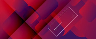 Kare şekiller geometrik soyut arkaplan. Üç boyutlu gölge efektleri ve sıvı eğimleri. Modern çakışma biçimleri