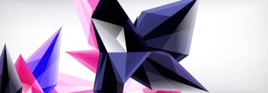 Vektör 3d üçgenler ve piramitler iş veya teknoloji sunumları, İnternet posterleri veya web broşürü kapakları için soyut arkaplan