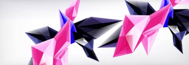 Vektör 3d üçgenler ve piramitler iş veya teknoloji sunumları, İnternet posterleri veya web broşürü kapakları için soyut arkaplan