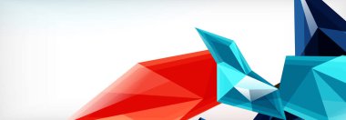 Vektör 3d üçgenler ve piramitler iş veya teknoloji sunumları, İnternet posterleri veya web broşürü kapakları için soyut arkaplan