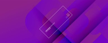 Kare şekiller geometrik soyut arkaplan. Üç boyutlu gölge efektleri ve sıvı eğimleri. Modern çakışma biçimleri