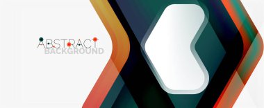 Vektör 3d ok geometrik bileşimi, iş veya teknoloji sunumu için soyut arkaplan, İnternet posteri veya web broşürü kapağı, duvar kağıdı