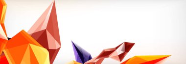 Vektör 3d üçgenler ve piramitler iş veya teknoloji sunumları, İnternet posterleri veya web broşürü kapakları için soyut arkaplan