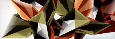 Vektör 3d üçgenler ve piramitler iş veya teknoloji sunumları, İnternet posterleri veya web broşürü kapakları için soyut arkaplan