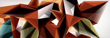 Vektör 3d üçgenler ve piramitler iş veya teknoloji sunumları, İnternet posterleri veya web broşürü kapakları için soyut arkaplan