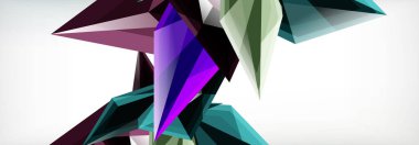 Vektör 3d üçgenler ve piramitler iş veya teknoloji sunumları, İnternet posterleri veya web broşürü kapakları için soyut arkaplan