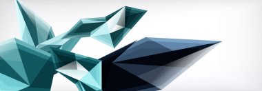 Vektör 3d üçgenler ve piramitler iş veya teknoloji sunumları, İnternet posterleri veya web broşürü kapakları için soyut arkaplan