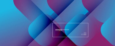 Kare şekiller geometrik soyut arkaplan. Üç boyutlu gölge efektleri ve sıvı eğimleri. Modern çakışma biçimleri