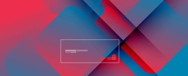 Kare şekiller geometrik soyut arkaplan. Üç boyutlu gölge efektleri ve sıvı eğimleri. Modern çakışma biçimleri