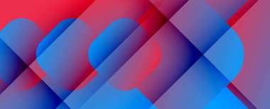 Kare şekiller geometrik soyut arkaplan. Üç boyutlu gölge efektleri ve sıvı eğimleri. Modern çakışma biçimleri