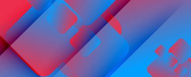 Kare şekiller geometrik soyut arkaplan. Üç boyutlu gölge efektleri ve sıvı eğimleri. Modern çakışma biçimleri