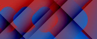 Kare şekiller geometrik soyut arkaplan. Üç boyutlu gölge efektleri ve sıvı eğimleri. Modern çakışma biçimleri