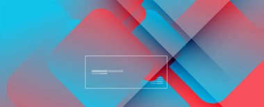 Kare şekiller geometrik soyut arkaplan. Üç boyutlu gölge efektleri ve sıvı eğimleri. Modern çakışma biçimleri