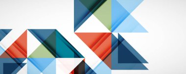 Geometrik soyut arkaplan. Tekno renk üçgen şekilleri. Kapaklar, afişler, el ilanları ve posterler ve diğer tasarımlar için vektör illüstrasyonu