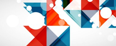 Vektör üçgen geometrik arkaplan kümesi. Kapaklar, afişler, el ilanları ve posterler ve diğer tasarımlar için vektör illüstrasyonu