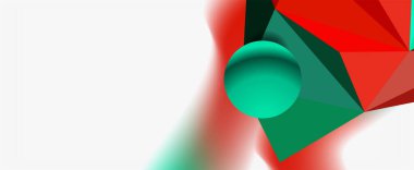 Moda 3d geometrik kompozisyon, iş veya teknoloji sunumu için tasarım şablonu, İnternet posteri veya web broşürü kapağı