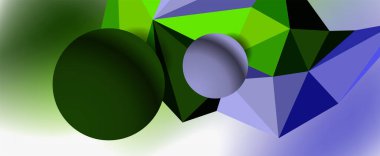 Moda 3d geometrik kompozisyon, iş veya teknoloji sunumu için tasarım şablonu, İnternet posteri veya web broşürü kapağı