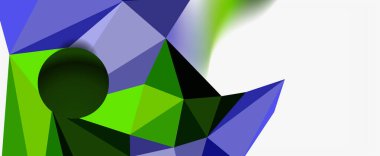 Moda 3d geometrik kompozisyon, iş veya teknoloji sunumu için tasarım şablonu, İnternet posteri veya web broşürü kapağı