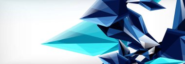 Vektör 3d üçgenler ve piramitler iş veya teknoloji sunumları, İnternet posterleri veya web broşürü kapakları için soyut arkaplan