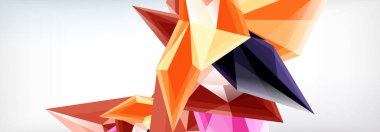 Vektör 3d üçgenler ve piramitler iş veya teknoloji sunumları, İnternet posterleri veya web broşürü kapakları için soyut arkaplan