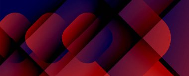 Kare şekiller geometrik soyut arkaplan. Üç boyutlu gölge efektleri ve sıvı eğimleri. Modern çakışma biçimleri