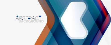 Vektör 3d ok geometrik bileşimi, iş veya teknoloji sunumu için soyut arkaplan, İnternet posteri veya web broşürü kapağı, duvar kağıdı