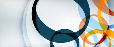 Çember geometrik şekiller, o harf tekrarlayan duvar kağıtları. İş veya teknoloji sunumları, İnternet posterleri veya web broşürü kapakları için soyut arkaplan