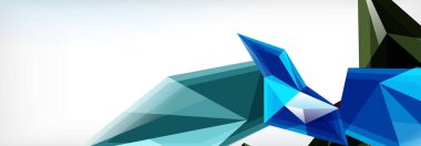 Vektör 3d üçgenler ve piramitler iş veya teknoloji sunumları, İnternet posterleri veya web broşürü kapakları için soyut arkaplan