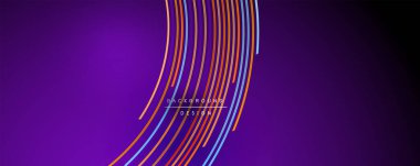 Soyut renkli çizgiler vektör arkaplanı. İnternet, büyük veri ve teknoloji bağlantıları kavramı, soyut şablon