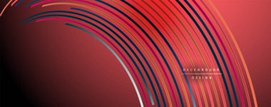 Soyut renkli çizgiler vektör arkaplanı. İnternet, büyük veri ve teknoloji bağlantıları kavramı, soyut şablon