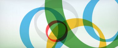 Çember geometrik şekiller, o harf tekrarlayan duvar kağıtları. İş veya teknoloji sunumları, İnternet posterleri veya web broşürü kapakları için soyut arkaplan