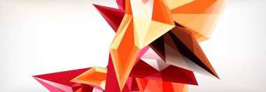 Vektör 3d üçgenler ve piramitler iş veya teknoloji sunumları, İnternet posterleri veya web broşürü kapakları için soyut arkaplan