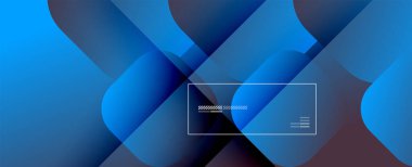 Kare şekiller geometrik soyut arkaplan. Üç boyutlu gölge efektleri ve sıvı eğimleri. Modern çakışma biçimleri