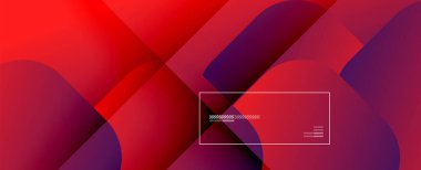 Kare şekiller geometrik soyut arkaplan. Üç boyutlu gölge efektleri ve sıvı eğimleri. Modern çakışma biçimleri