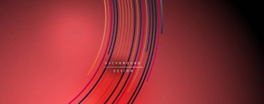 Soyut renkli çizgiler vektör arkaplanı. İnternet, büyük veri ve teknoloji bağlantıları kavramı, soyut şablon