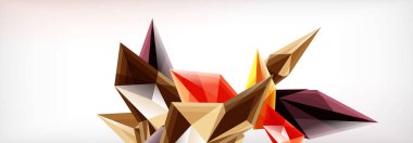 Vektör 3d üçgenler ve piramitler iş veya teknoloji sunumları, İnternet posterleri veya web broşürü kapakları için soyut arkaplan