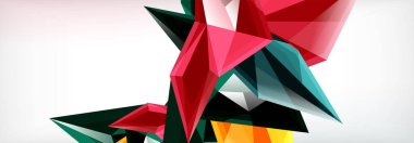 Vektör 3d üçgenler ve piramitler iş veya teknoloji sunumları, İnternet posterleri veya web broşürü kapakları için soyut arkaplan