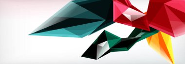 Vektör 3d üçgenler ve piramitler iş veya teknoloji sunumları, İnternet posterleri veya web broşürü kapakları için soyut arkaplan