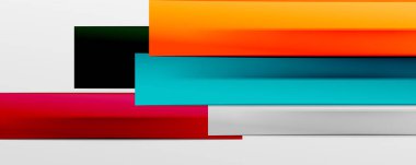 Çok renkli satır arkaplanı. İş veya teknoloji sunumları, İnternet posterleri veya web broşürü kapakları için tasarım şablonu