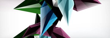 Vektör 3d üçgenler ve piramitler iş veya teknoloji sunumları, İnternet posterleri veya web broşürü kapakları için soyut arkaplan