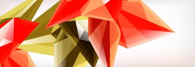 Vektör 3d üçgenler ve piramitler iş veya teknoloji sunumları, İnternet posterleri veya web broşürü kapakları için soyut arkaplan