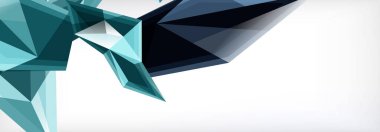 Vektör 3d üçgenler ve piramitler iş veya teknoloji sunumları, İnternet posterleri veya web broşürü kapakları için soyut arkaplan